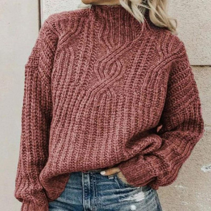 Dame tidløs klassisk pullover, blød og varm strik til hverdagsbrug, elegant design og behagelig pasform.