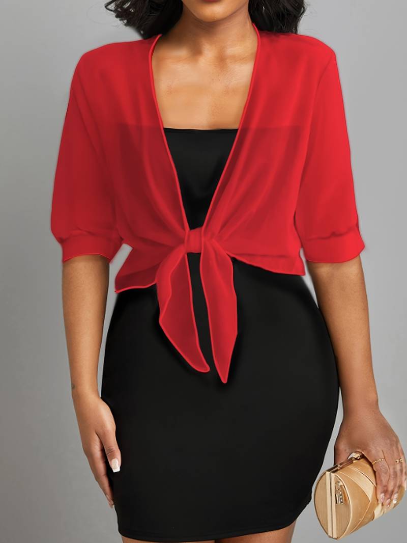 Dame åben bomuldsbluse let og luftigt materiale, åben front, feminin charme, et elegant forårsvalg.