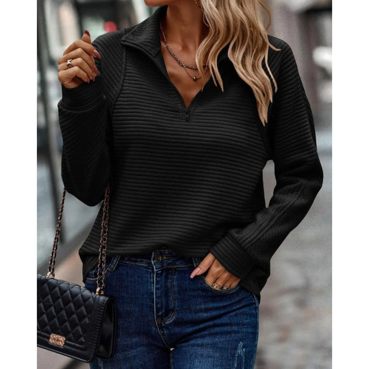 Dame elegant V-hals striktrøje, sofistikeret design, stilfuldt og tidløst look