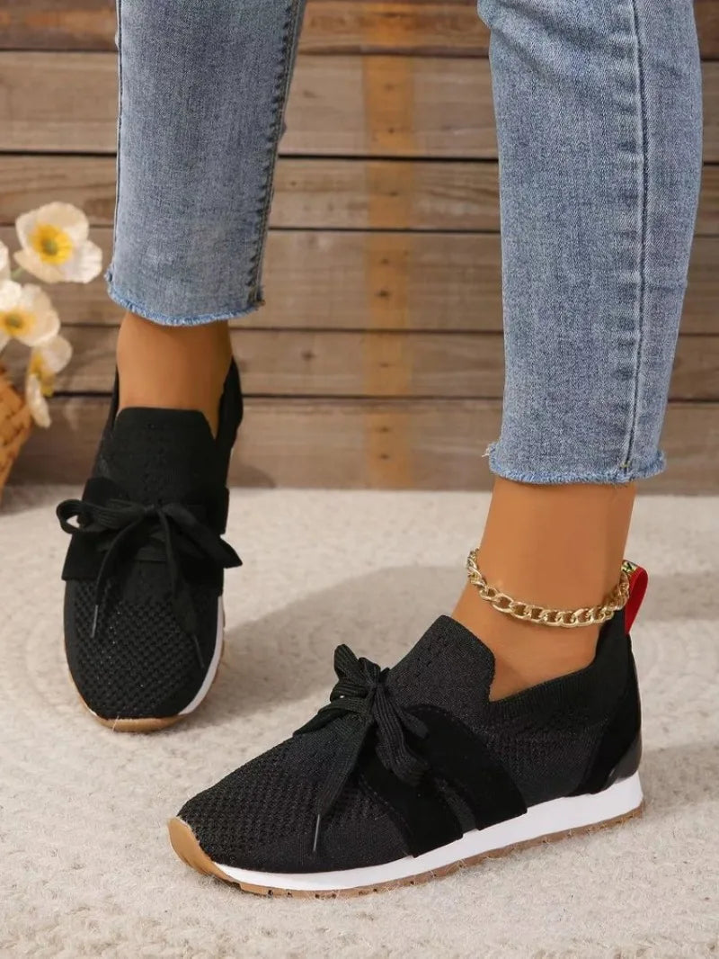 Dame ergonomiske gåsko, tidløst design, skridsikker sål, åndbart materiale, komfort og stil.