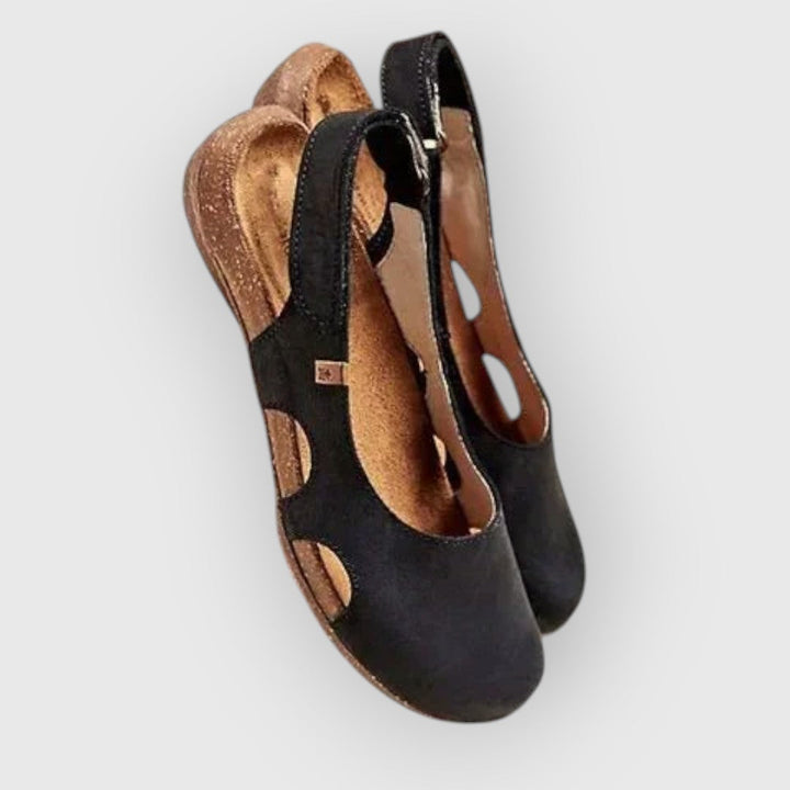 Dame ergonomiske sandaler, åndbart mesh, stilfuldt design, justerbare stropper og fleksibel sål.