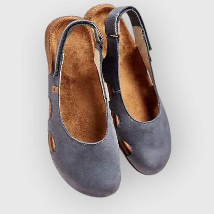 Dame ergonomiske sandaler, åndbart mesh, stilfuldt design, justerbare stropper og fleksibel sål.