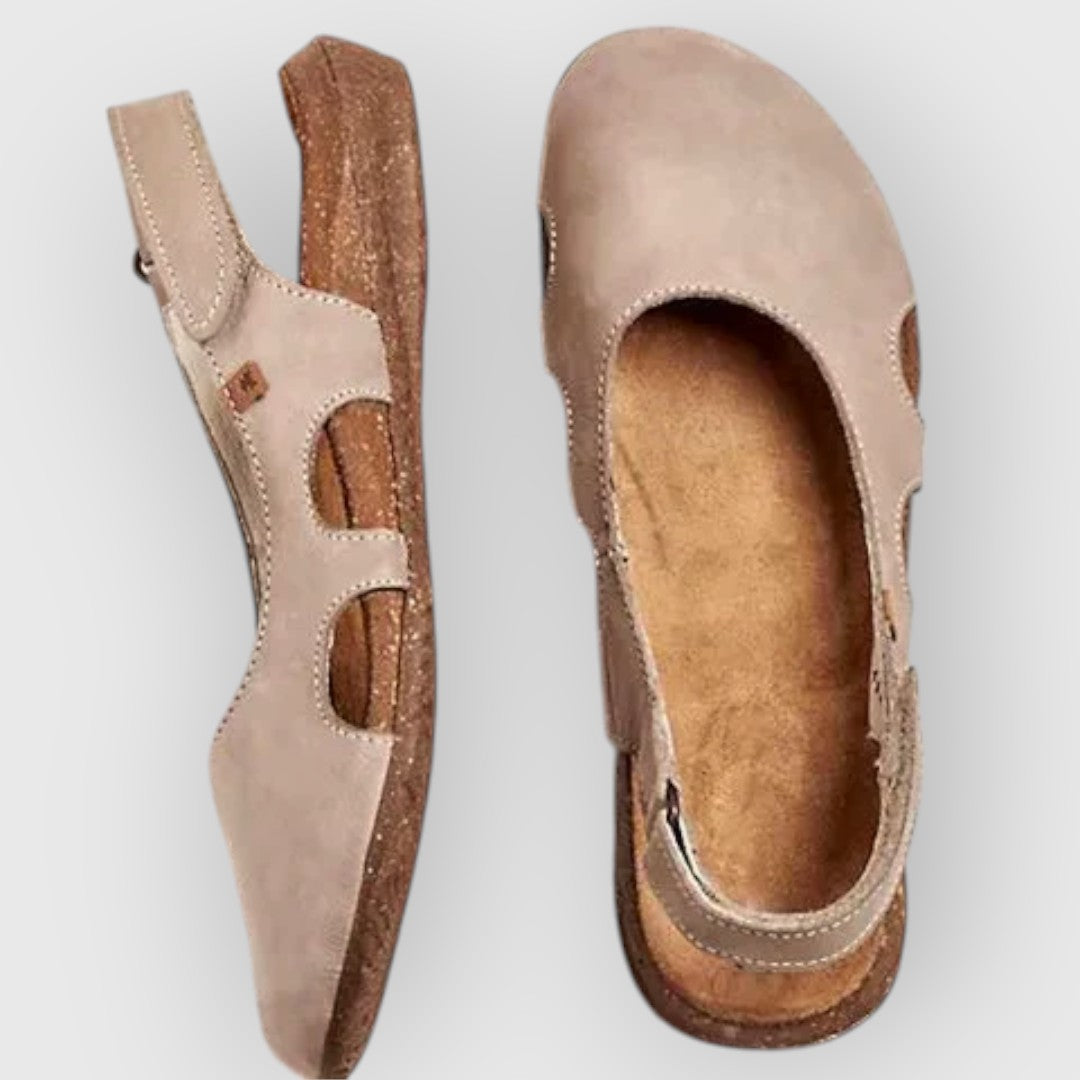Dame ergonomiske sandaler, åndbart mesh, stilfuldt design, justerbare stropper og fleksibel sål.
