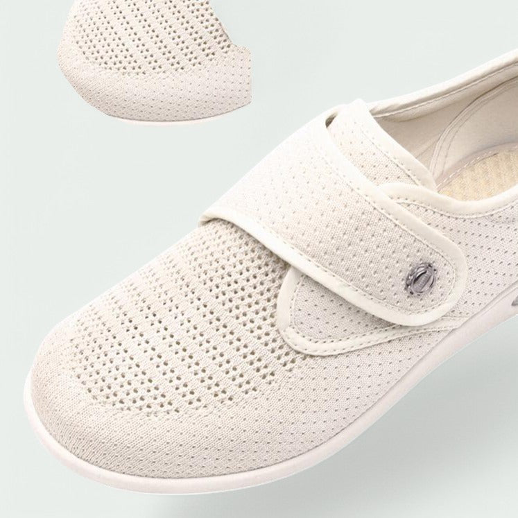 Dame komfortable velcro sko med let sål og blød foring.