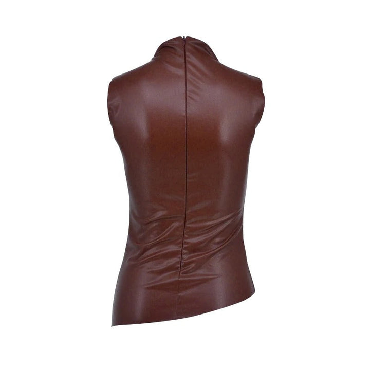 Dame ærmeløs bodycon tanktop, sort, rund hals, minimalistisk look, perfekt til afslappede og stilfulde outfits