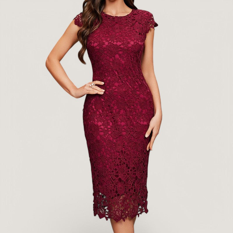 Dame ærmeløs let sommerkjole, boheme-design, blå stof, afslappet og elegant look til varme dage.