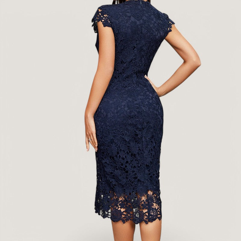 Dame ærmeløs let sommerkjole, boheme-design, blå stof, afslappet og elegant look til varme dage.