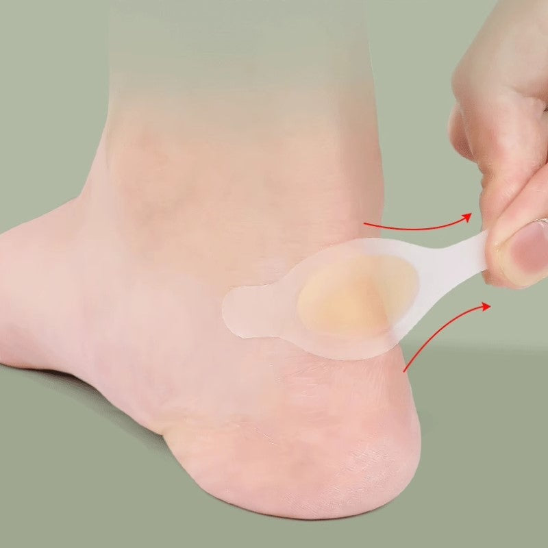 Dame hydrokolloid gelplaster til hæl, ergonomisk design, nem påføring, smertelindring, hudvenlig.