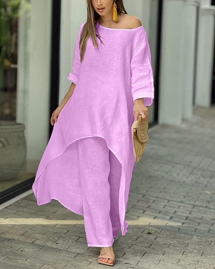 Dame luftig overdel - rosa, elegant stil og taljefremhævende snit.