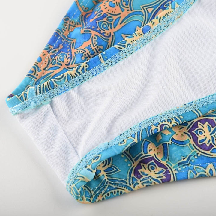 Dames tweedelige bikini, sneldrogend, afneembare cups, bloemenprint, gestreept, zomerse zwemkleding, strandmode.