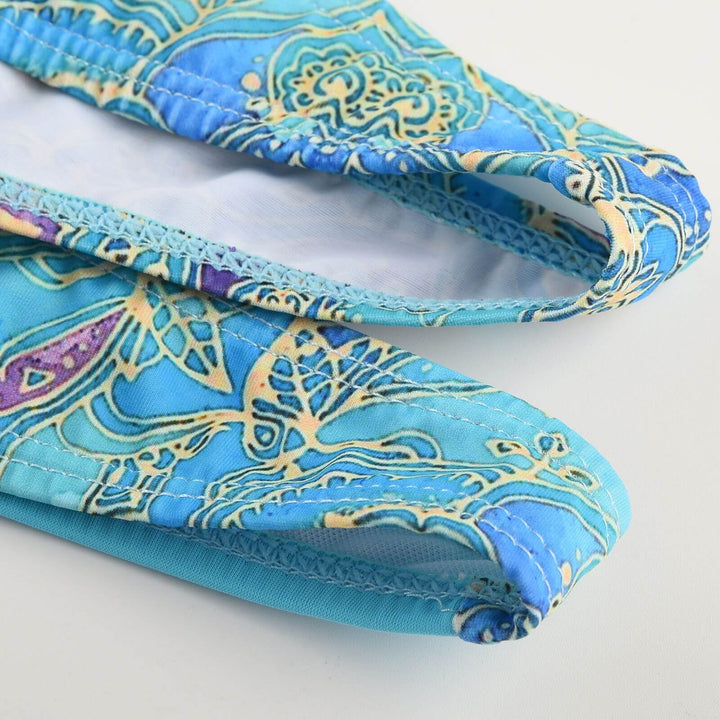 Dames tweedelige bikini, sneldrogend, afneembare cups, bloemenprint, gestreept, zomerse zwemkleding, strandmode.