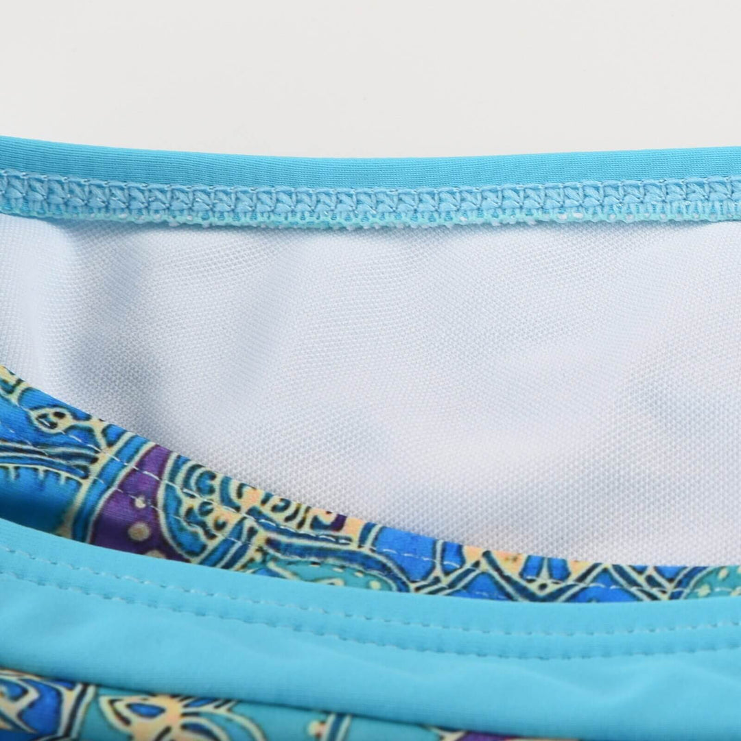 Dames tweedelige bikini, sneldrogend, afneembare cups, bloemenprint, gestreept, zomerse zwemkleding, strandmode.