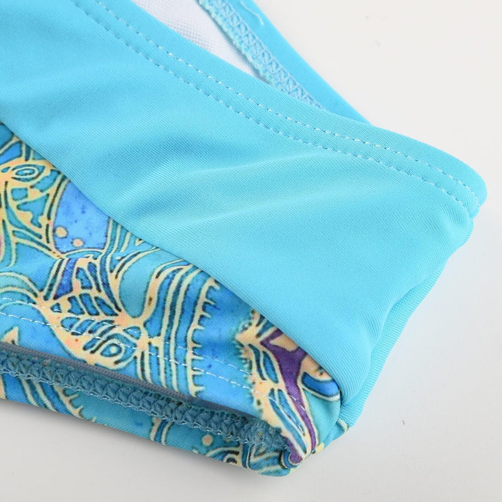 Dames tweedelige bikini, sneldrogend, afneembare cups, bloemenprint, gestreept, zomerse zwemkleding, strandmode.