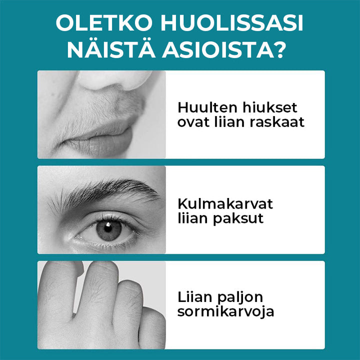 Kvinde ansigtshårfjerningscreme - skånsom, beroligende formel, glat hud, velegnet til alle hudtyper.