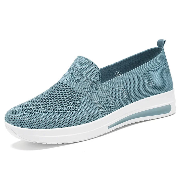 Dame forårs-sommer mesh sneakers, lette og åndbare, i hvidt mesh-materiale, perfekte til sommerbrug.