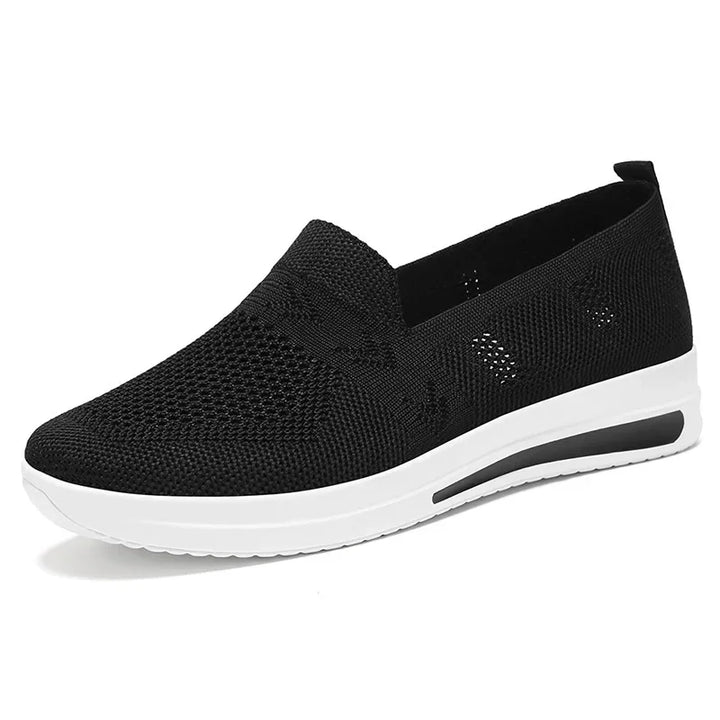 Dame forårs-sommer mesh sneakers, lette og åndbare, i hvidt mesh-materiale, perfekte til sommerbrug.