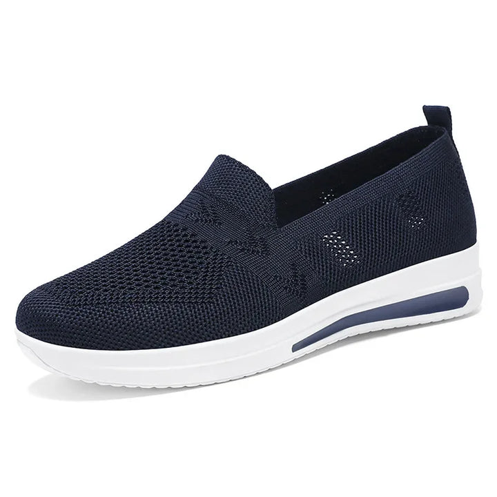 Dame forårs-sommer mesh sneakers, lette og åndbare, i hvidt mesh-materiale, perfekte til sommerbrug.