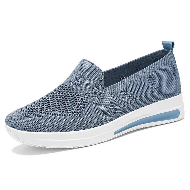 Dame forårs-sommer mesh sneakers, lette og åndbare, i hvidt mesh-materiale, perfekte til sommerbrug.