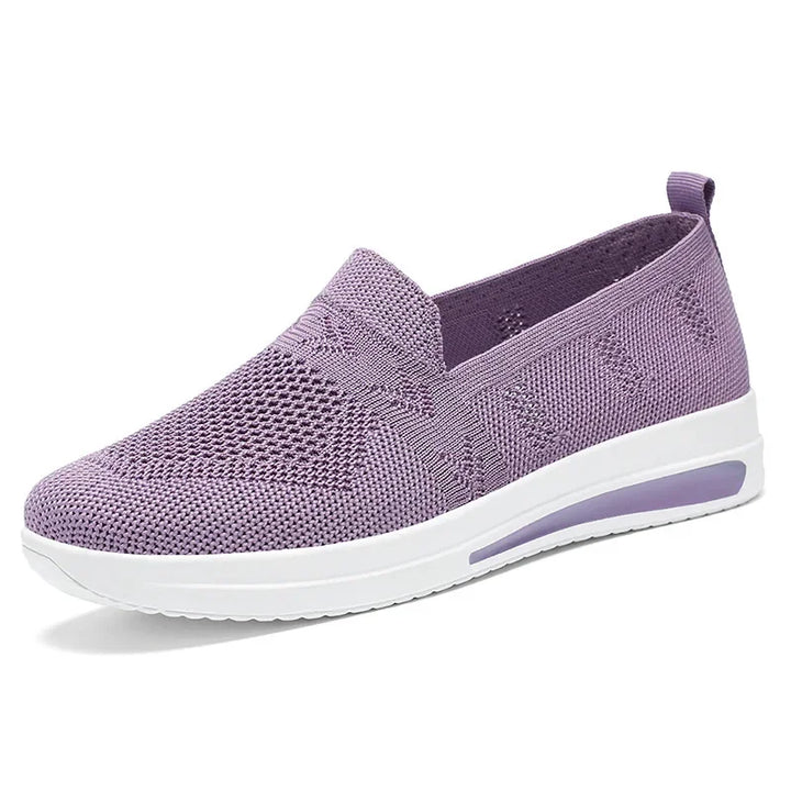 Dame forårs-sommer mesh sneakers, lette og åndbare, i hvidt mesh-materiale, perfekte til sommerbrug.