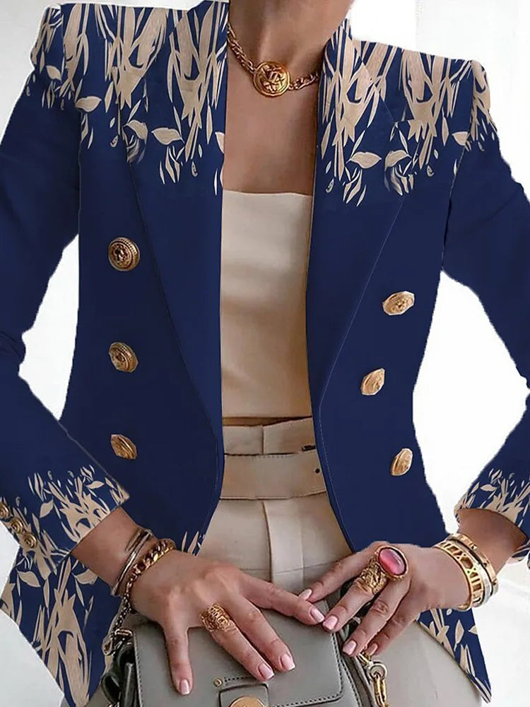 Dame let blazer forfra: elegant, alsidig, tidløst snit, sofistikeret design, passer til hverdag og fest.