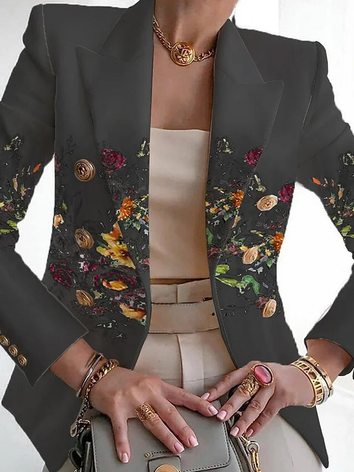 Dame let blazer forfra: elegant, alsidig, tidløst snit, sofistikeret design, passer til hverdag og fest.