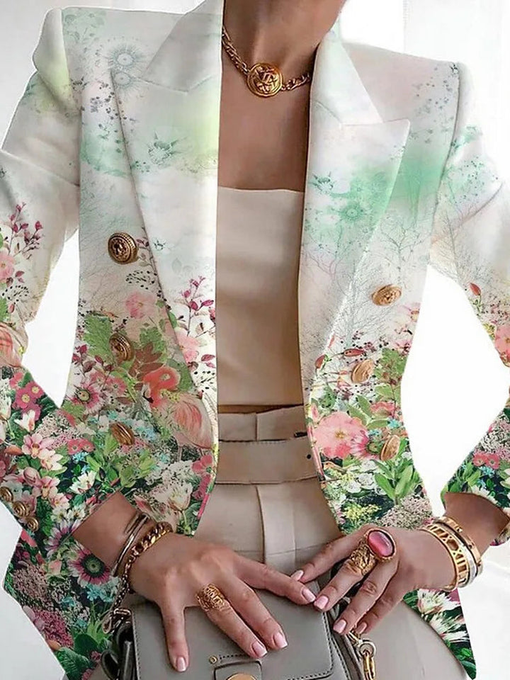 Dame let blazer forfra: elegant, alsidig, tidløst snit, sofistikeret design, passer til hverdag og fest.