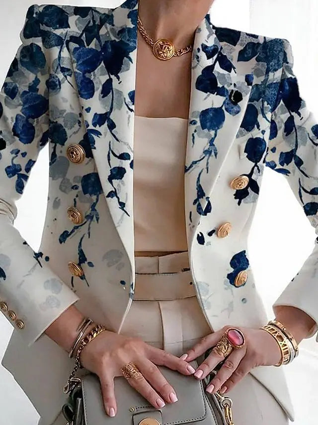 Dame let blazer forfra: elegant, alsidig, tidløst snit, sofistikeret design, passer til hverdag og fest.