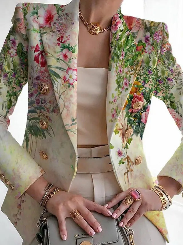 Dame let blazer forfra: elegant, alsidig, tidløst snit, sofistikeret design, passer til hverdag og fest.