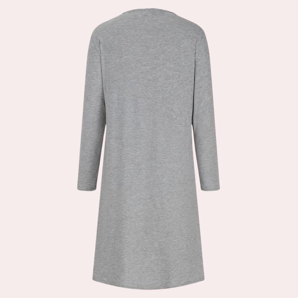 Dame let midikjole, tidløst design, flere farver, afslappet elegance til enhver lejlighed.