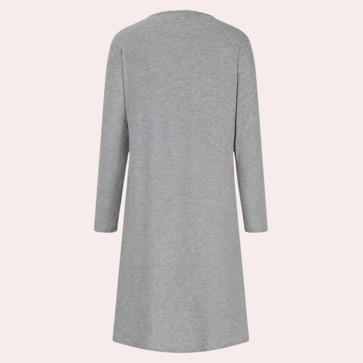 Dame let midikjole, tidløst design, flere farver, afslappet elegance til enhver lejlighed.