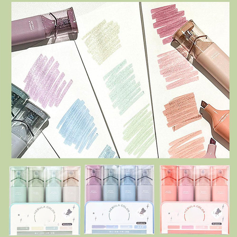 Dame glitter mærkepenne sæt, farverige og glitrende, perfekt til at udtrykke kreativitet.