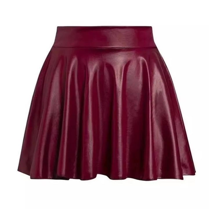 Dame plisseret nederdel med høj talje, sort, elegant midi-længde, velegnet til fest eller hverdag.