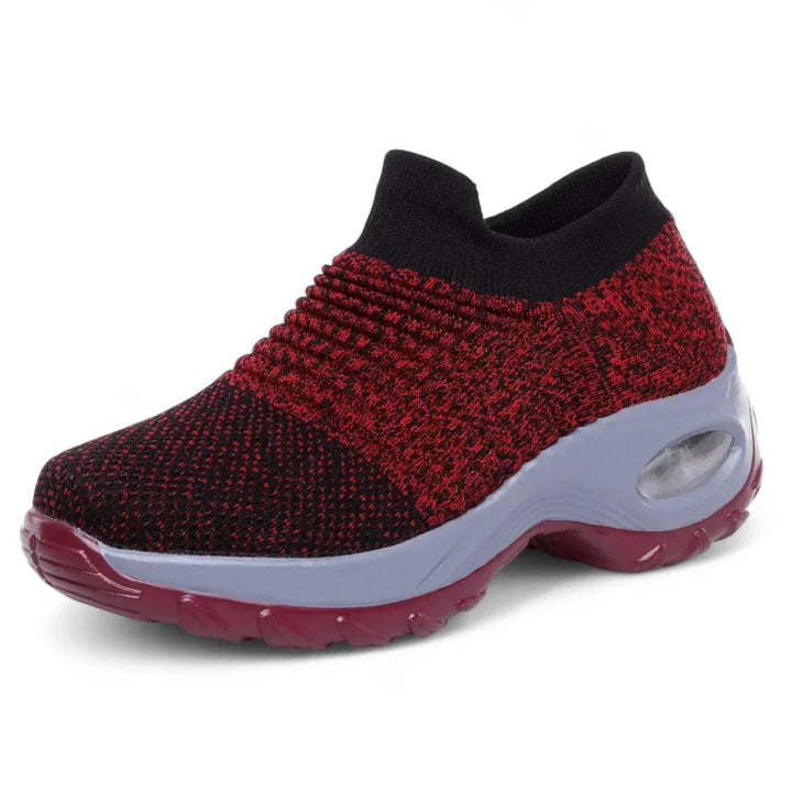 Damehøjde-øgende sneakers, slidstærkt stof, gummisål, moderne stil, grå, tilpasningsdygtig og ergonomisk.