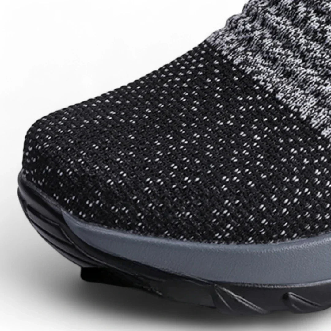 Damehøjde-øgende sneakers, slidstærkt stof, gummisål, moderne stil, grå, tilpasningsdygtig og ergonomisk.