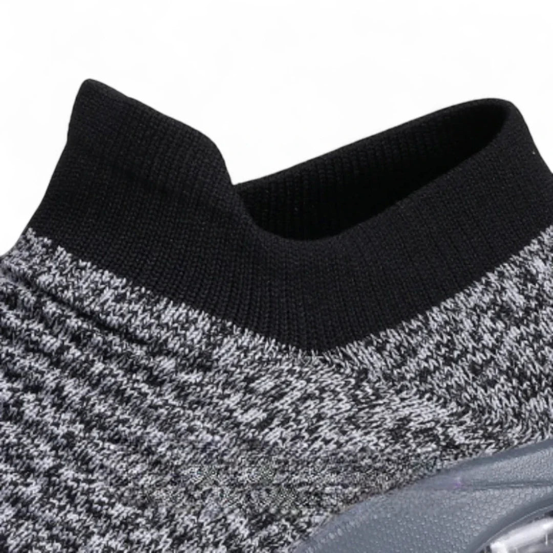 Damehøjde-øgende sneakers, slidstærkt stof, gummisål, moderne stil, grå, tilpasningsdygtig og ergonomisk.