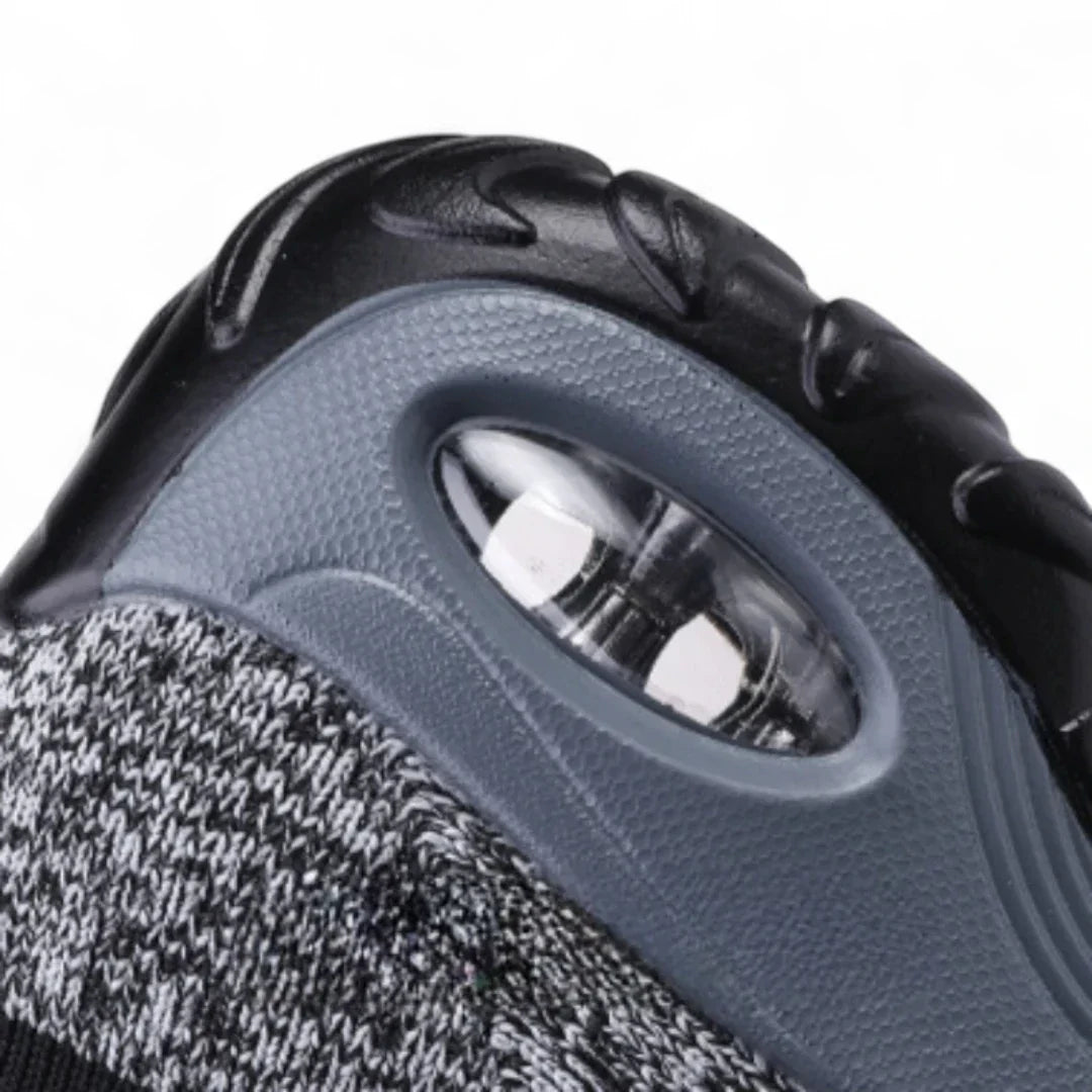 Damehøjde-øgende sneakers, slidstærkt stof, gummisål, moderne stil, grå, tilpasningsdygtig og ergonomisk.