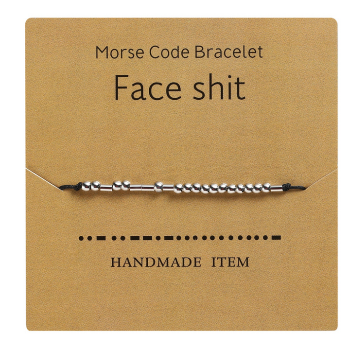 Dame håndvævet kobber armbånd, morse kode besked, elegant og holdbart supplement til din daglige påklædning.