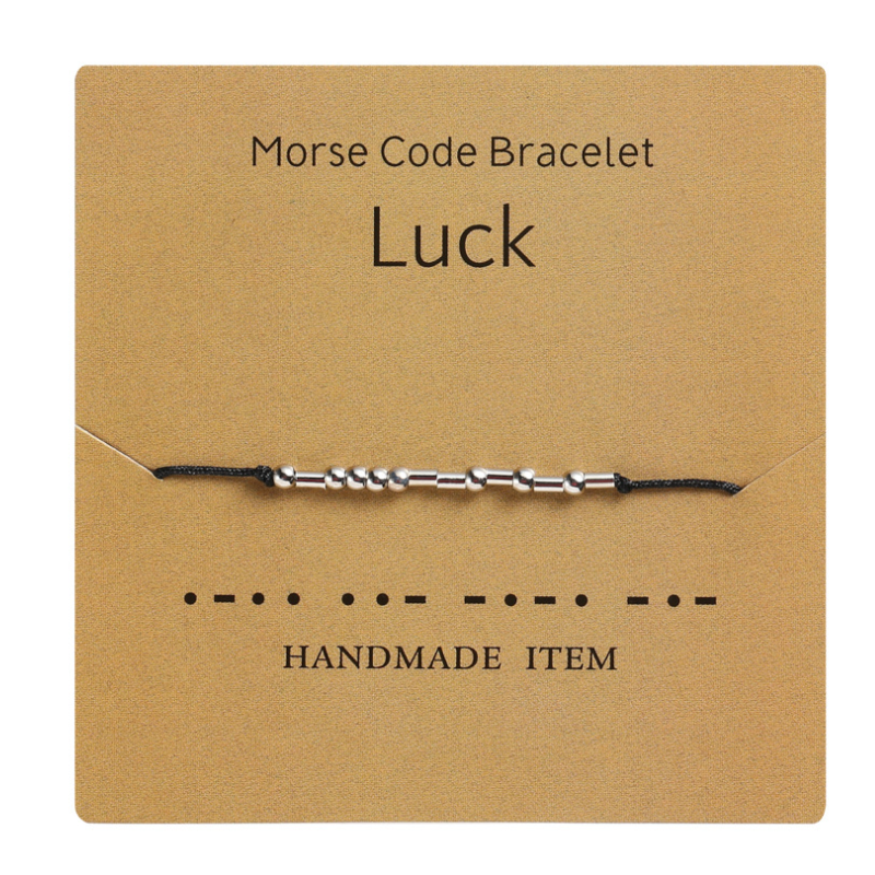 Dame håndvævet kobber armbånd, morse kode besked, elegant og holdbart supplement til din daglige påklædning.