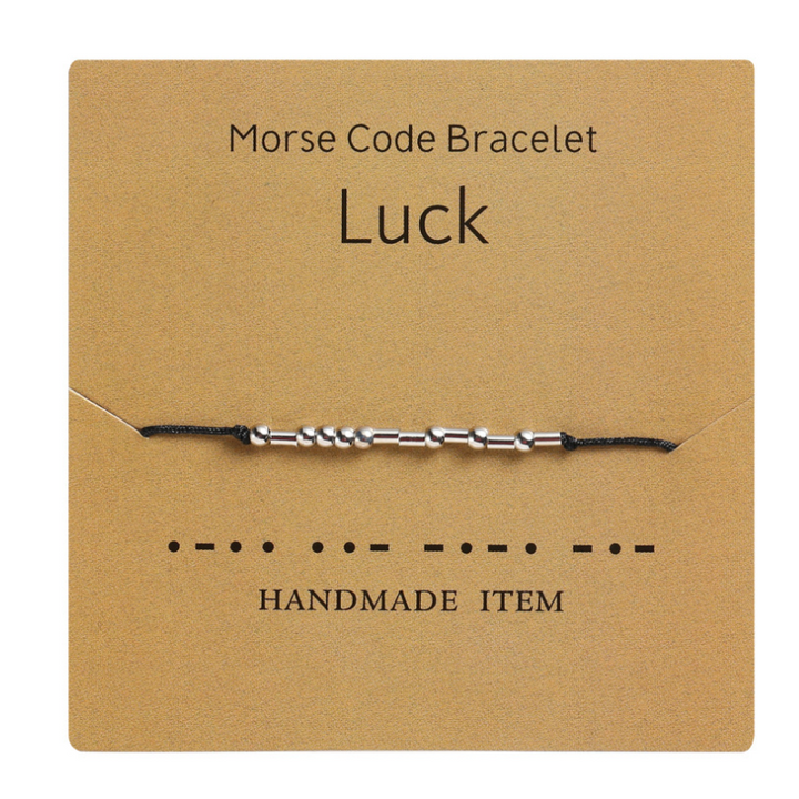 Dame håndvævet kobber armbånd, morse kode besked, elegant og holdbart supplement til din daglige påklædning.