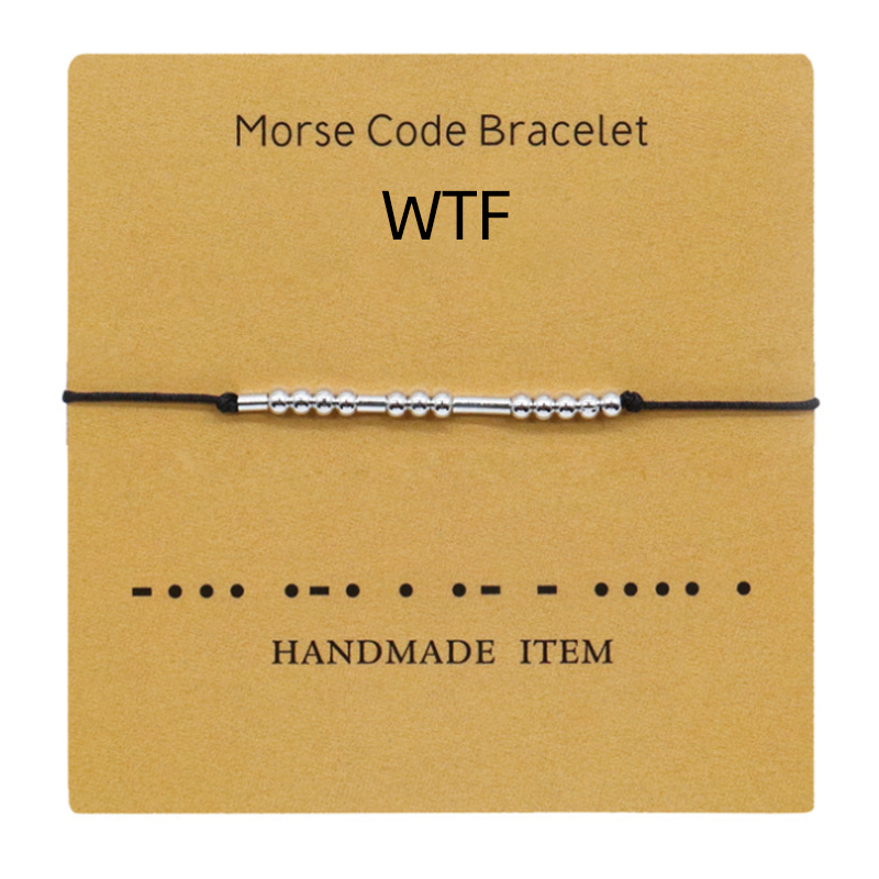 Dame håndvævet kobber armbånd, morse kode besked, elegant og holdbart supplement til din daglige påklædning.