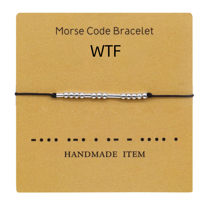Dame håndvævet kobber armbånd, morse kode besked, elegant og holdbart supplement til din daglige påklædning.