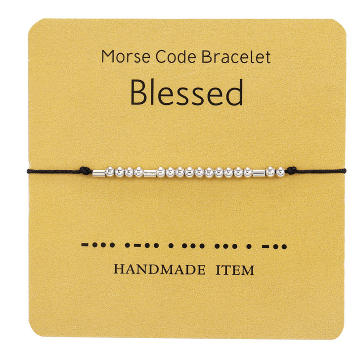 Dame håndvævet kobber armbånd, morse kode besked, elegant og holdbart supplement til din daglige påklædning.