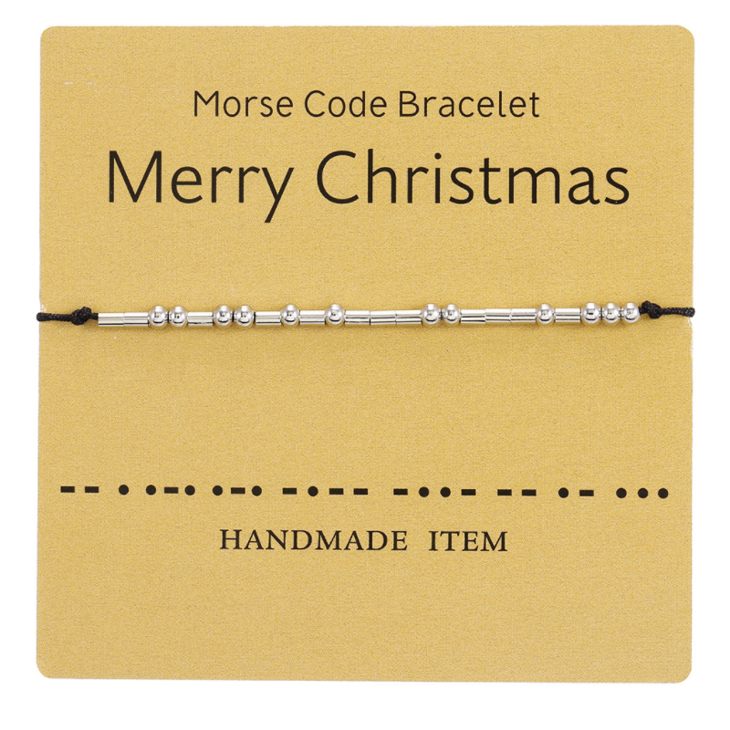 Dame håndvævet kobber armbånd, morse kode besked, elegant og holdbart supplement til din daglige påklædning.