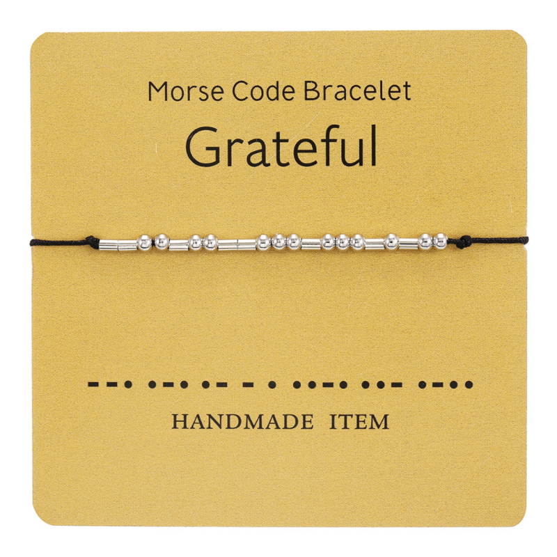 Dame håndvævet kobber armbånd, morse kode besked, elegant og holdbart supplement til din daglige påklædning.