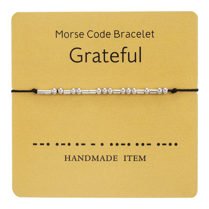 Dame håndvævet kobber armbånd, morse kode besked, elegant og holdbart supplement til din daglige påklædning.
