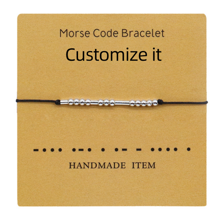 Dame håndvævet kobber armbånd, morse kode besked, elegant og holdbart supplement til din daglige påklædning.