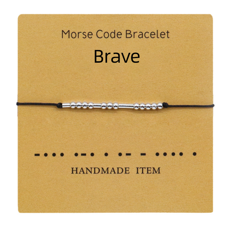 Dame håndvævet kobber armbånd, morse kode besked, elegant og holdbart supplement til din daglige påklædning.
