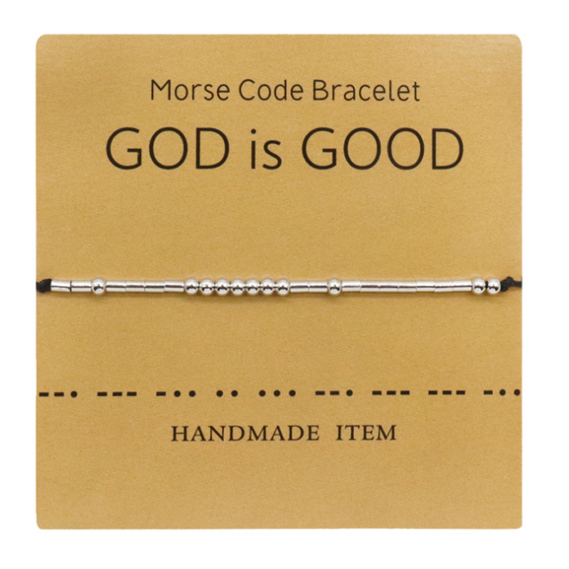 Dame håndvævet kobber armbånd, morse kode besked, elegant og holdbart supplement til din daglige påklædning.