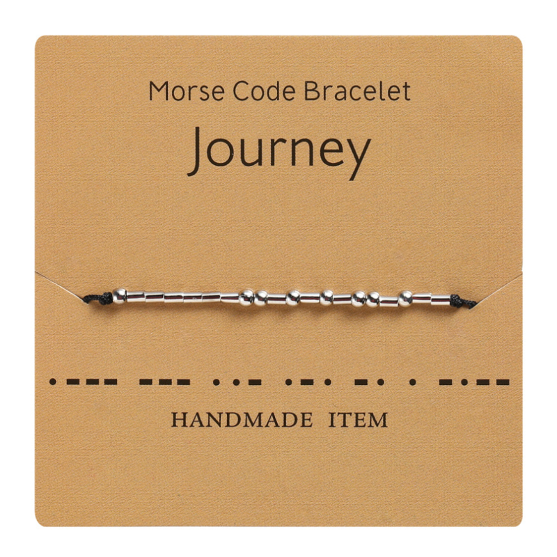 Dame håndvævet kobber armbånd, morse kode besked, elegant og holdbart supplement til din daglige påklædning.