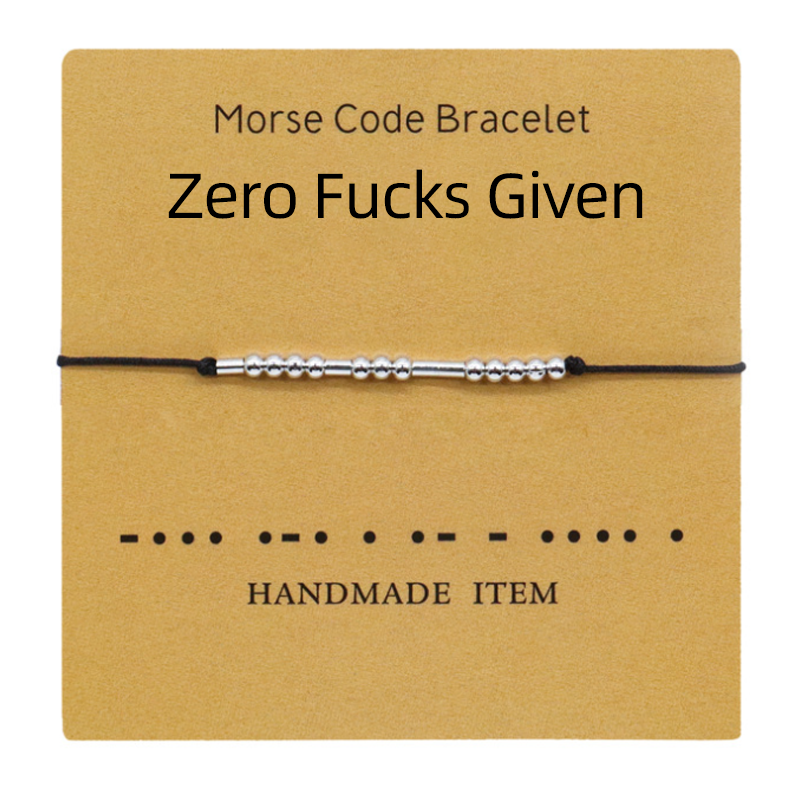 Dame håndvævet kobber armbånd, morse kode besked, elegant og holdbart supplement til din daglige påklædning.